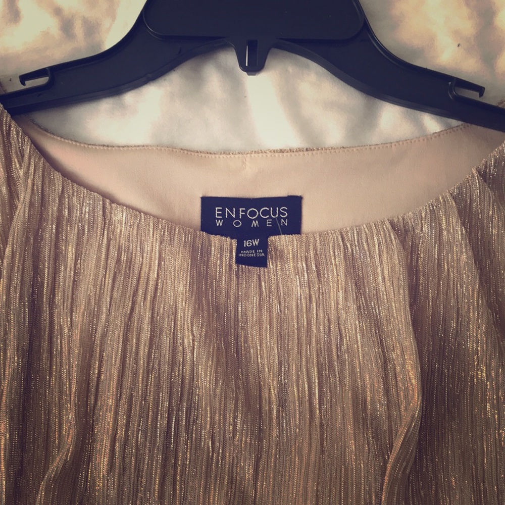 Enfocus gold/silver dress 16W